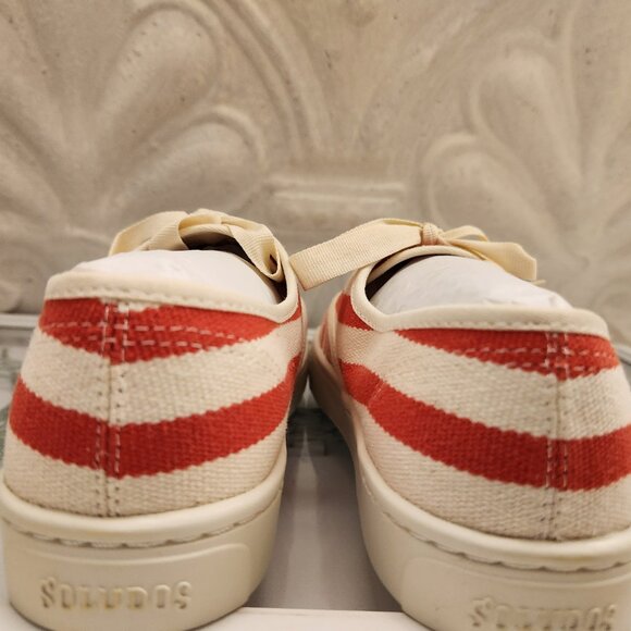 Soludos "Marin" Stripe Sneakers in Poppy Red. NIB. Size 7.5 - Picture 6 of 10